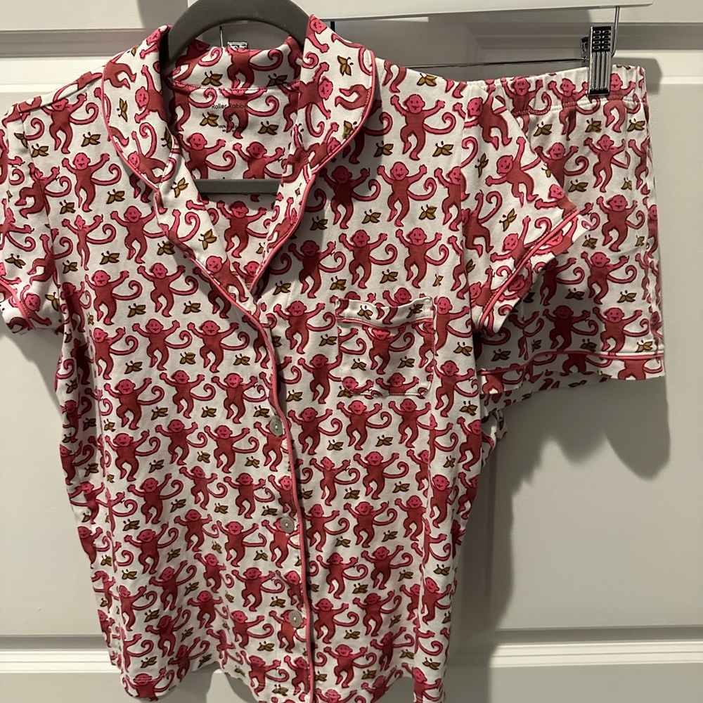 Roller Rabbit  monkey pajama short set.